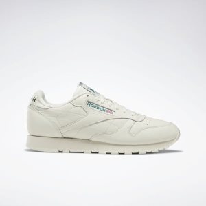 Adidasy Męskie Reebok Classic Leather Białe/Zielone PL 52QAMIT